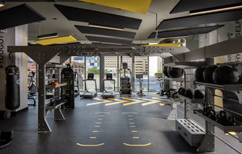 Expansive fitness center